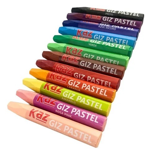 GIZ CERA PASTEL  12 CORES KAZ
